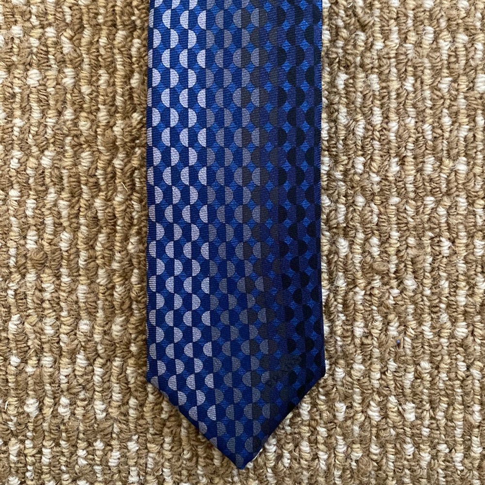 Prada / Men’s Slim Tie / Blue Black Gray / OS - Picture 6 of 8